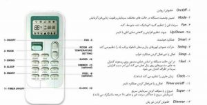 ریموت کنترل کولر گازی