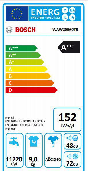 ماشین لباسشویی ۹ کیلیویی بوش مدل WAW28560TR