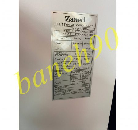 کولر گازی 24000 زانتی مدل ZTSD-24HO3RAPA - تصویر 5