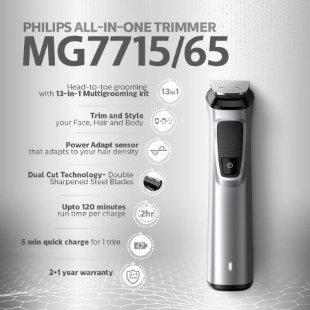 ست ماشین اصلاح فیلیپس مدل MG7715 - تصویر 6
