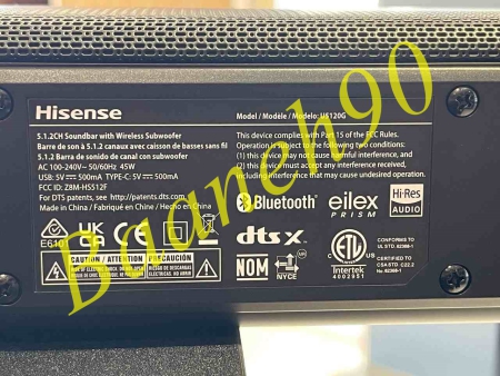 ساندبار U5120G هایسنس 510 وات - تصویر 10