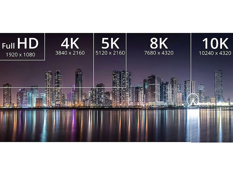 مقایسه کیفیت 4k با 8k