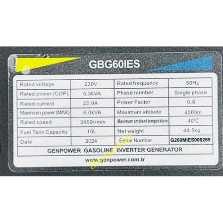 موتور برق بنزینی جن پاور مدل GBG60IES - تصویر 5